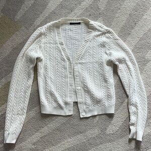 Brandy Melville button down cardigan, white/cream, knit.